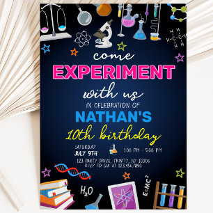 Invitation Anniversaire Mad Science
