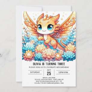 Invitation Anniversaire Majestic Boho Dragon