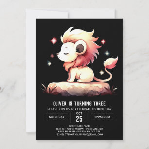 Invitation Anniversaire Majestic Custom Lion