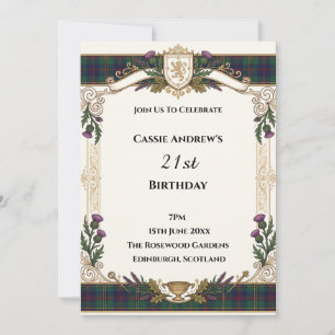 Invitation Anniversaire Milésime à l'Écossaise