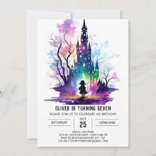 Invitation Anniversaire moderne de Wand Wielder