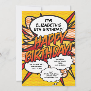 Invitation anniversaire moderne et amusante pour t