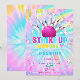 Invitation anniversaire modifiable de bowling