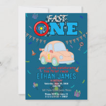 Invitation anniversaire modifiable voiture de cour