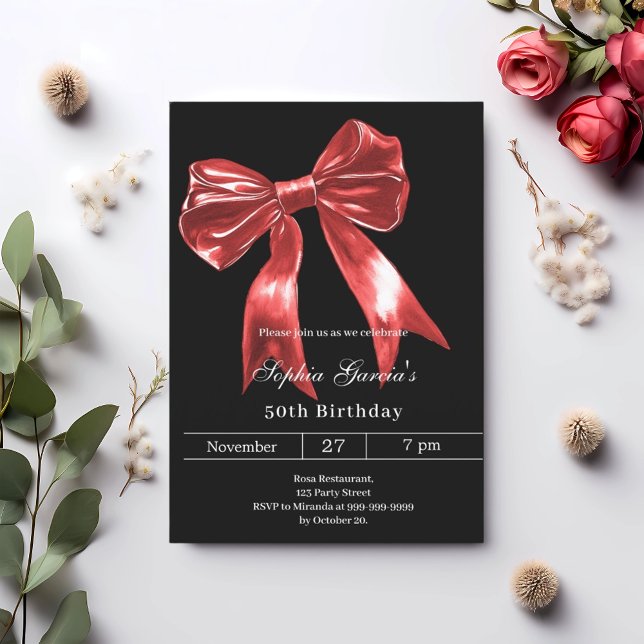 Invitation Anniversaire noir (Créateur téléchargé)