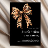 Anniversaire noir brun arc empreinte de léopard