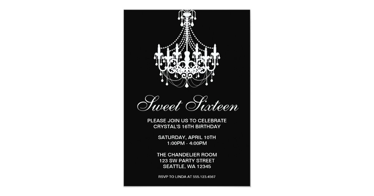 Invitation Anniversaire Noir Et Blanc De Sweet Sixteen De Zazzle Ca Invitation Anniversaire Noir Et Blanc De Sweet Sixteen De Zazzle Ca
