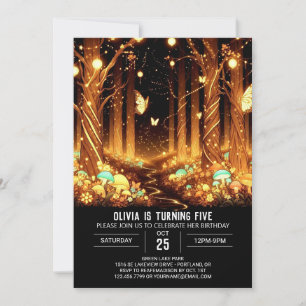 Invitation Anniversaire numérique élégant enchanté