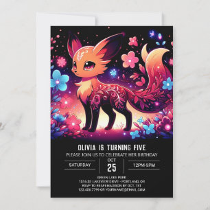 Invitation Anniversaire numérique Majestic Fox