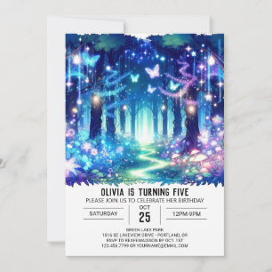 Invitation Anniversaire numérique Pastel Enchanted