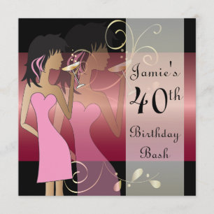 Invitation Anniversaire ou Bachelorette Diva Girl Party