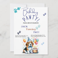 Anniversaire Pawty Chien Beagle Personnalisé Anniv