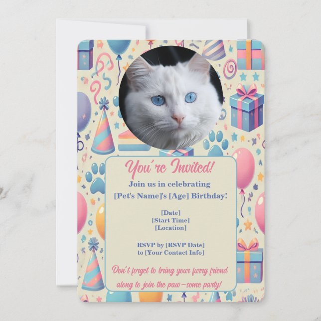Invitation Anniversaire Personnalisable (Devant)