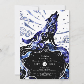 Invitation Anniversaire personnalisé du loup