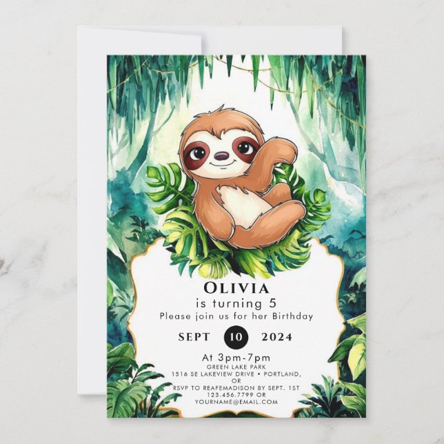 Invitation Anniversaire personnalisé pour enfants (Devant)
