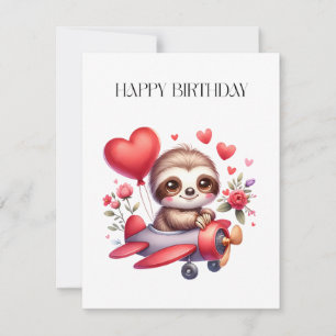 Invitation Anniversaire Pilote Paresseux