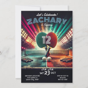 Invitation Anniversaire Ping Pong