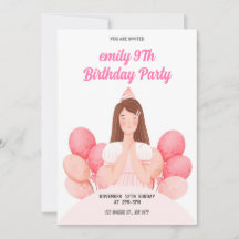 Invitation Anniversaire Pink Jouer