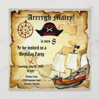 Invitation Anniversaire Pirate !
