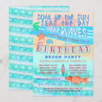 Anniversaire Plage ou fête de la piscine Surf de p