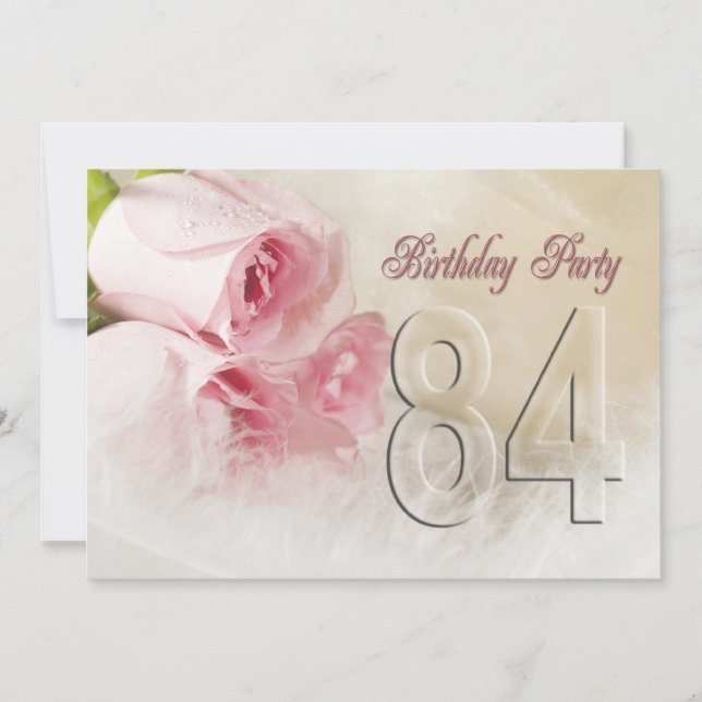 Invitation anniversaire pour 84 ans (Devant)