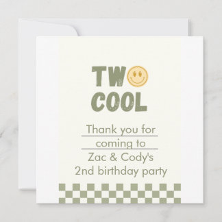 Invitation anniversaire pour des jumeaux trop cool