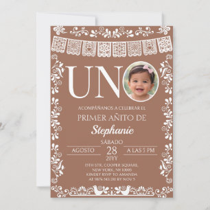 Invitation anniversaire premier UNO en terre cuite