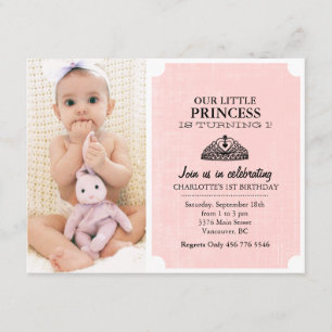 Invitation anniversaire première avec photo et dia