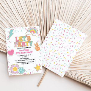 Invitation Anniversaire Preppy Patch