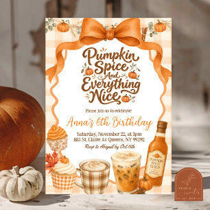 Invitation Anniversaire Pumpkin Spice et tout ce qui est agré