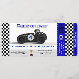 Invitation Anniversaire Racing Car Thème personnal