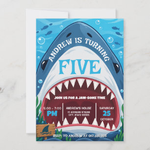 Invitation Anniversaire Requin Personnel