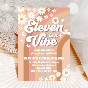 Invitation Anniversaire Rétro Groovy