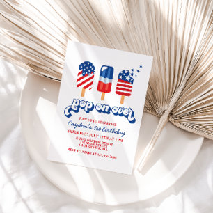 Invitation Anniversaire Rouge Blanc Bleu du 14 juillet