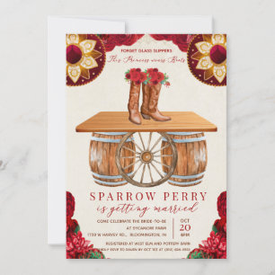 Invitation anniversaire rustique de style western