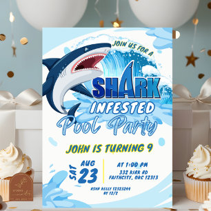 Invitation anniversaire sharktastic
