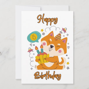 Invitation Anniversaire Shiba Inu