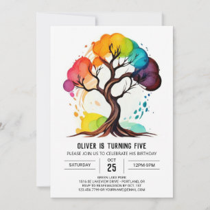 Invitation Anniversaire simple de l'arbre sacré