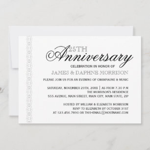 Invitation Anniversaire simple du Mariage Elegance