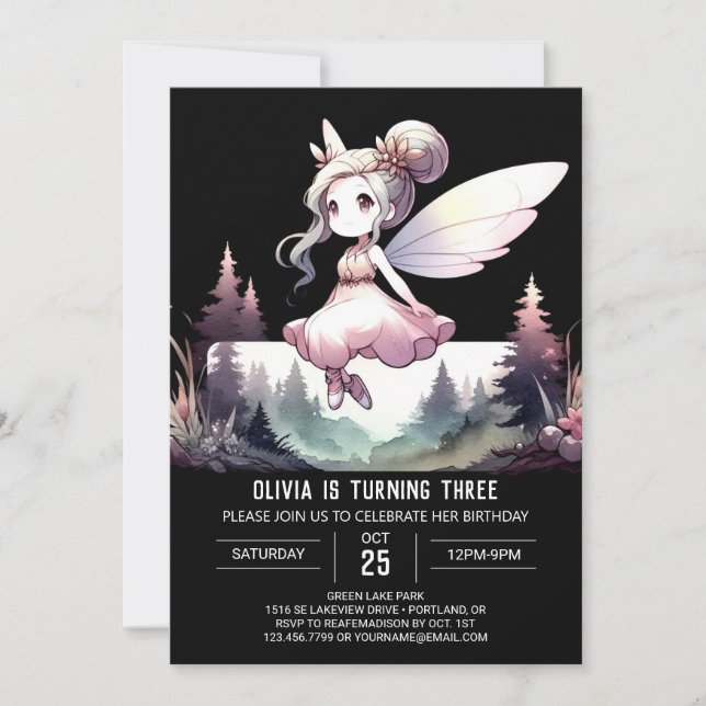 Invitation Anniversaire simple et moderne (Devant)