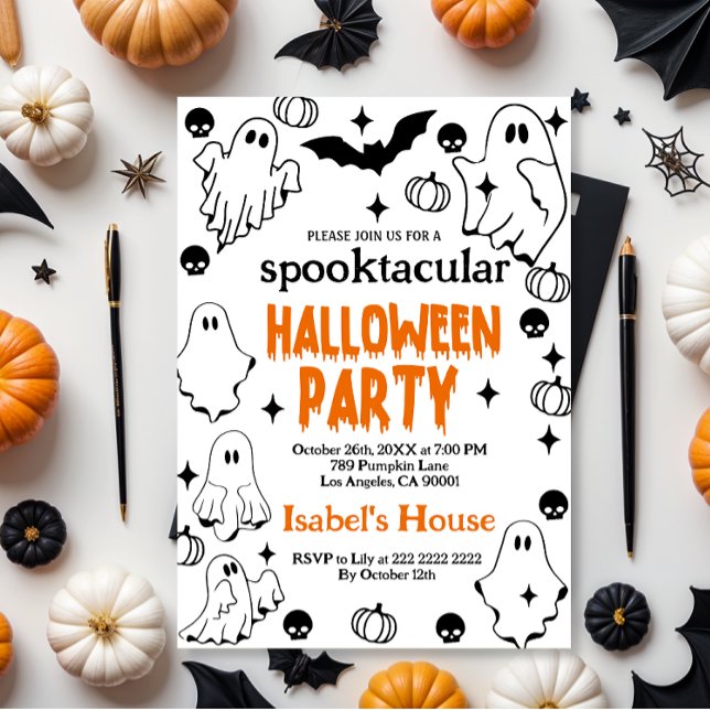 Invitation anniversaire spottaculaire de l'halloween modifiab (Créateur téléchargé)