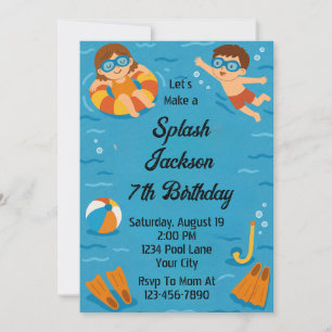 Invitation Anniversaire Summer Splash