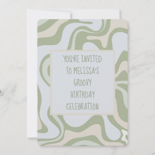 Invitation Anniversaire super à Sage Green