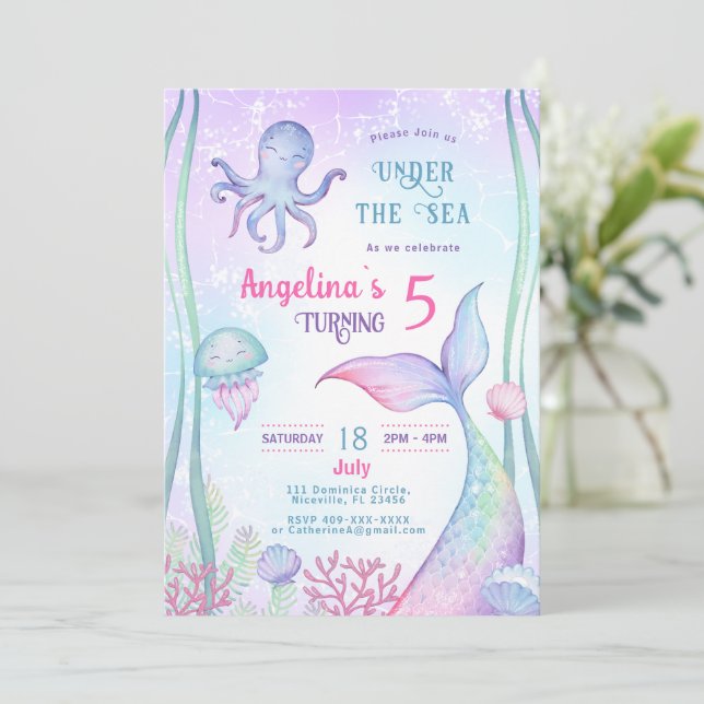Invitation anniversaire sur le thème nautique. (Debout devant)