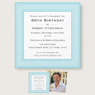 Invitation Anniversaire sur mesure avec photo d'âge classique