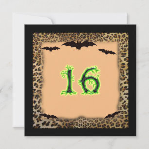 Invitation Anniversaire Sweet Sixteen, Halloween, Chauves-sou