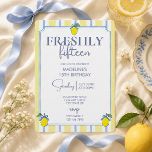 Invitation Anniversaire Tendance Frais Quinze 15 ans