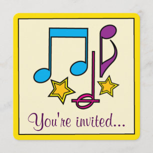 Invitation Anniversaire Théâtre, Soirée musicale ou de cinéma