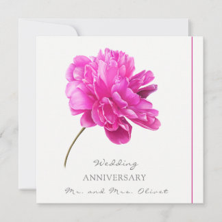 Invitation Anniversaire Toutes Années Pivoine Rose Clair