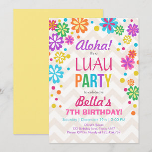 Invitation Anniversaire tropical d'invitation de partie de